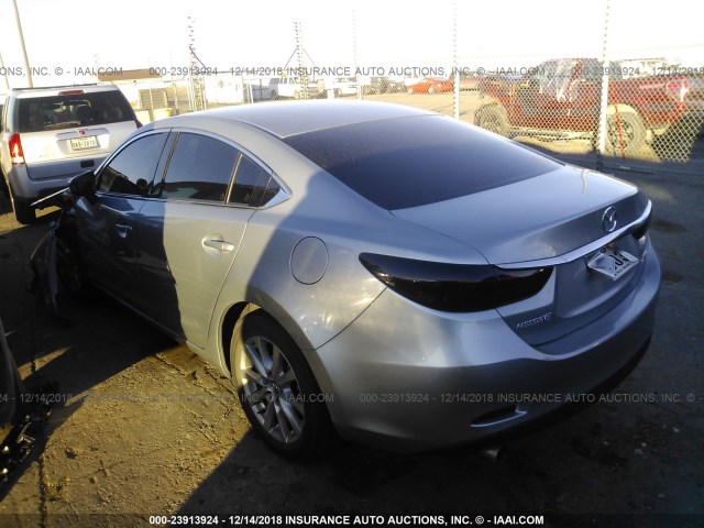 JM1GJ1U55G1480533 - 2016 MAZDA 6 SPORT SILVER photo 3