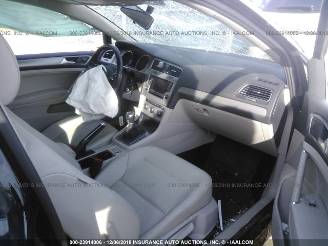 3VW817AU4FM063017 - 2015 VOLKSWAGEN GOLF BLACK photo 5