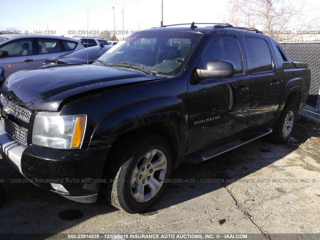 3GNTKFE76CG165235 - 2012 CHEVROLET AVALANCHE LT BLACK photo 2