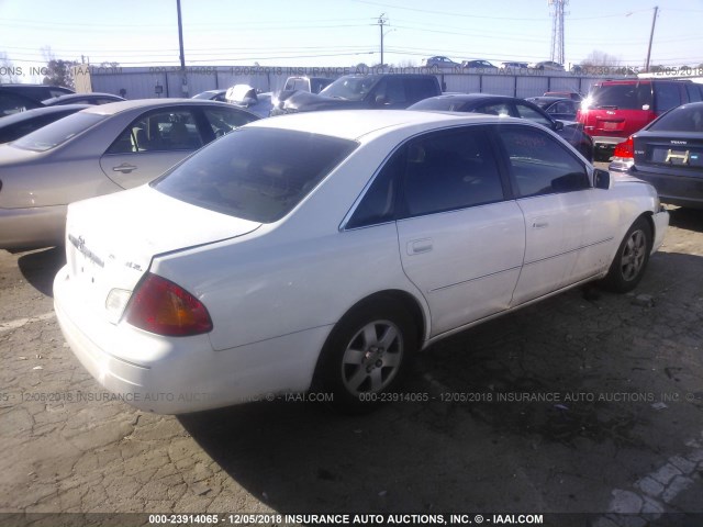 4T1BF28BX1U180893 - 2001 TOYOTA AVALON XL/XLS WHITE photo 4