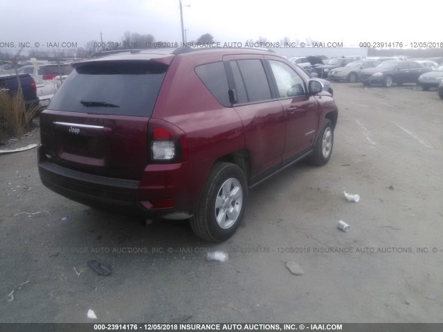 1C4NJCBAXGD643470 - 2016 JEEP COMPASS SPORT MAROON photo 4