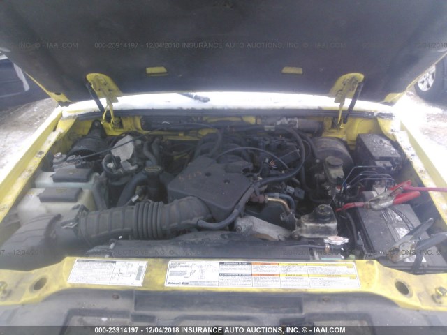 1FMZU77E12UC60341 - 2002 FORD EXPLORER SPORT TR  YELLOW photo 10