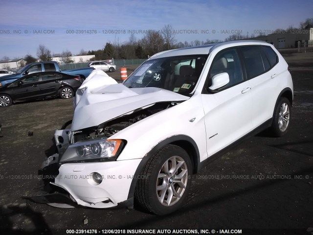 5UXWX9C52D0A29511 - 2013 BMW X3 XDRIVE28I WHITE photo 2