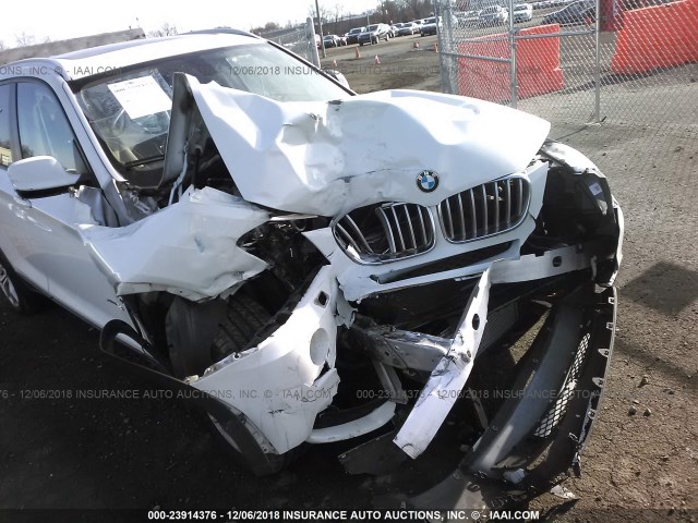 5UXWX9C52D0A29511 - 2013 BMW X3 XDRIVE28I WHITE photo 6