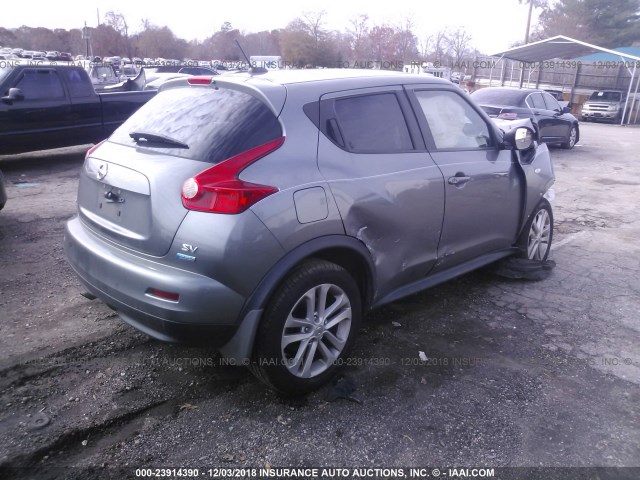 JN8AF5MR0CT117786 - 2012 NISSAN JUKE S/SV/SL GRAY photo 4