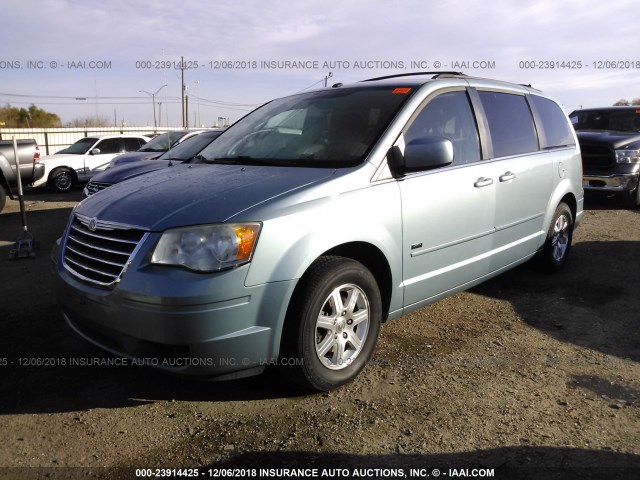 2A8HR54P18R758887 - 2008 CHRYSLER TOWN & COUNTRY TOURING TEAL photo 2