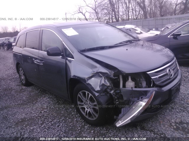 5FNRL5H67BB048510 - 2011 HONDA ODYSSEY EXL GRAY photo 1