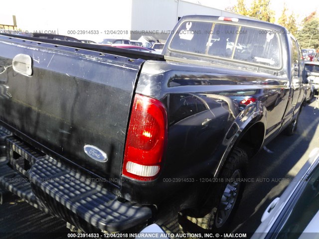 1FTWW31P45EB43274 - 2005 FORD F350 SRW SUPER DUTY BLACK photo 4