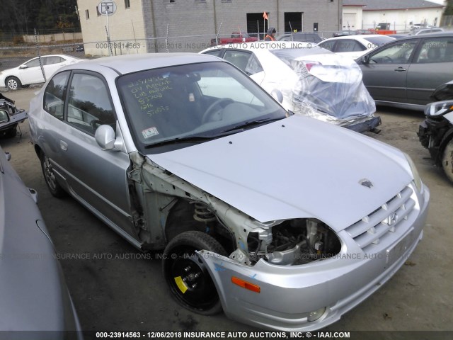 KMHCG35C14U278509 - 2004 HYUNDAI ACCENT GL SILVER photo 1