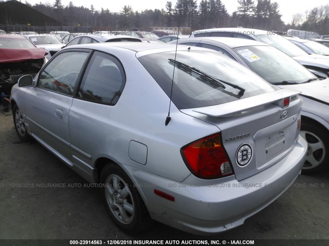 KMHCG35C14U278509 - 2004 HYUNDAI ACCENT GL SILVER photo 3