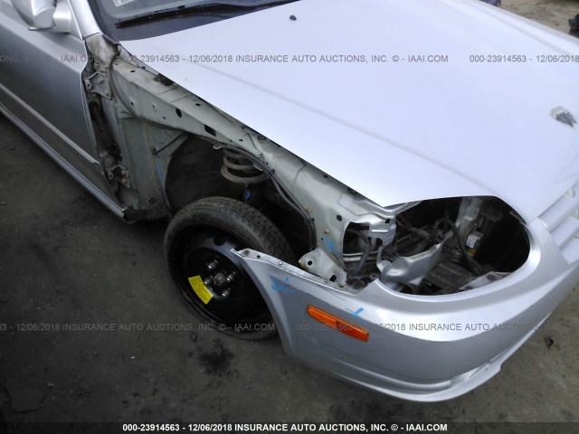 KMHCG35C14U278509 - 2004 HYUNDAI ACCENT GL SILVER photo 6