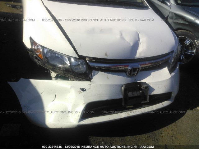 JHMFA36268S024514 - 2008 HONDA CIVIC HYBRID WHITE photo 6