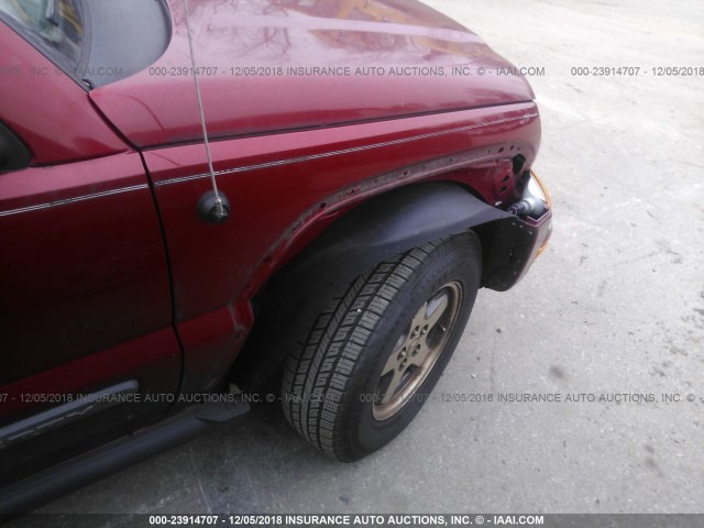 1J4GL38K15W644733 - 2005 JEEP LIBERTY RENEGADE RED photo 6