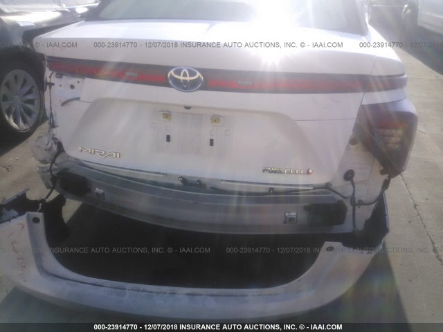 JTDBVRBD1HA001324 - 2017 TOYOTA MIRAI WHITE photo 6