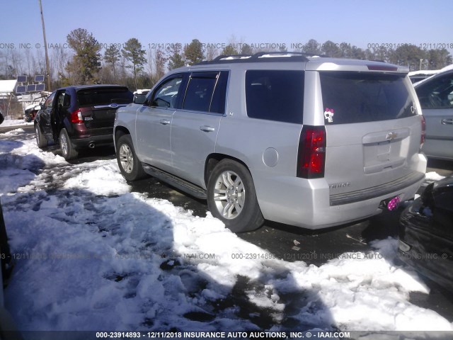 1GNSKBKC6GR181480 - 2016 CHEVROLET TAHOE SILVER photo 3