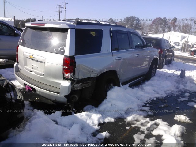 1GNSKBKC6GR181480 - 2016 CHEVROLET TAHOE SILVER photo 4