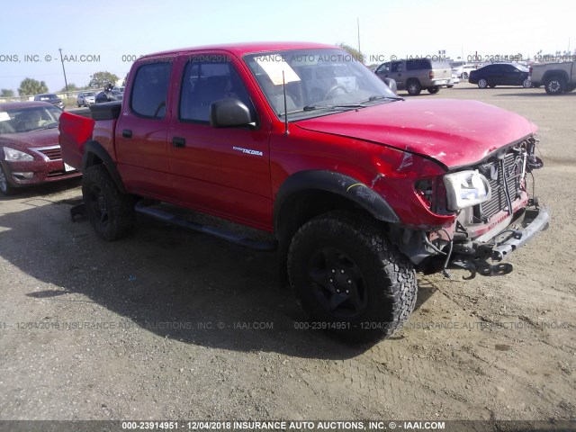 5TEHN72N74Z379607 - 2004 TOYOTA TACOMA DOUBLE CAB 红色 照片 1