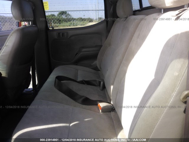 5TEHN72N74Z379607 - 2004 TOYOTA TACOMA DOUBLE CAB 红色 照片 8