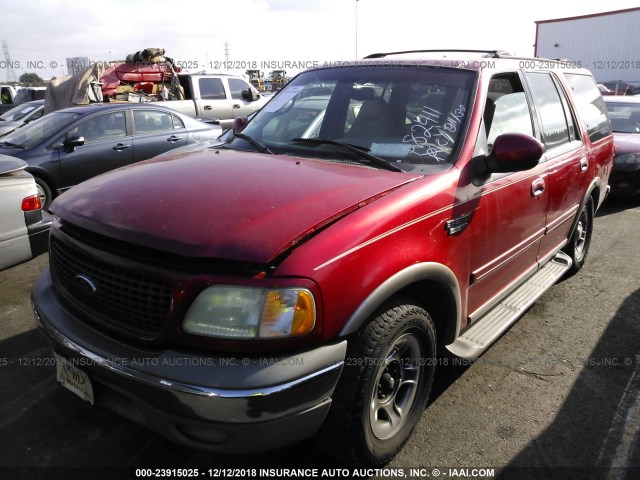 1FMRU17L22LA82411 - 2002 FORD EXPEDITION EDDIE BAUER RED photo 2