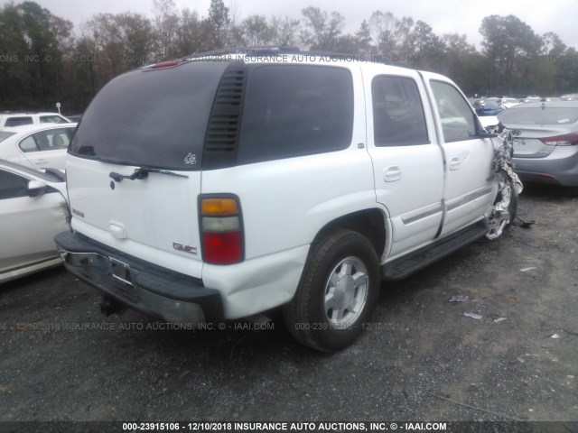 1GKEK13Z04R254099 - 2004 GMC YUKON WHITE photo 4