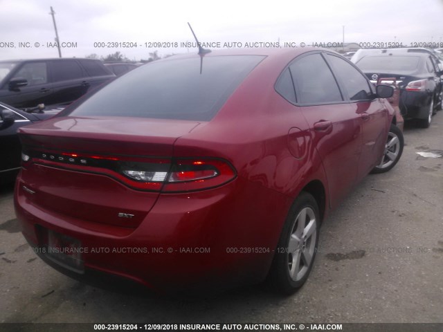 1C3CDFFA8GD816188 - 2016 DODGE DART SXT SPORT RED photo 4