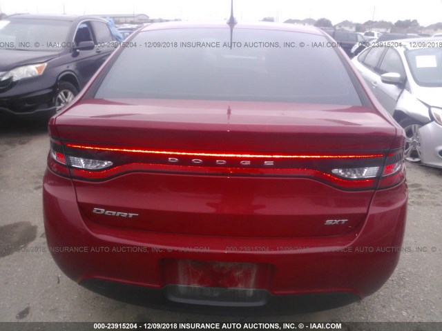 1C3CDFFA8GD816188 - 2016 DODGE DART SXT SPORT RED photo 6