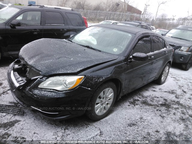 1C3CCBAB1CN282449 - 2012 CHRYSLER 200 LX BLACK photo 2