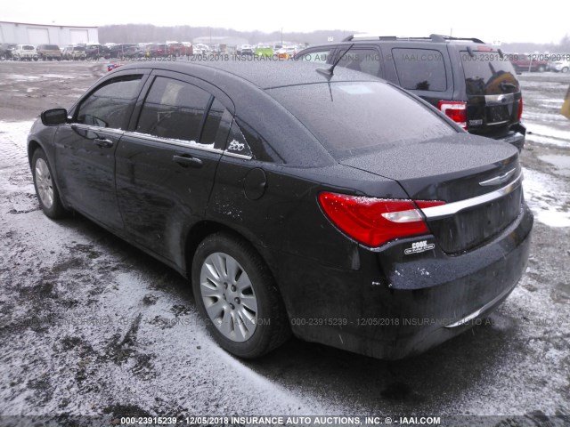 1C3CCBAB1CN282449 - 2012 CHRYSLER 200 LX BLACK photo 3