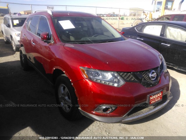 5N1AT2MT6GC832359 - 2016 NISSAN ROGUE S/SL/SV RED photo 1