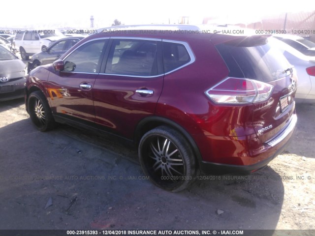 5N1AT2MT6GC832359 - 2016 NISSAN ROGUE S/SL/SV RED photo 3