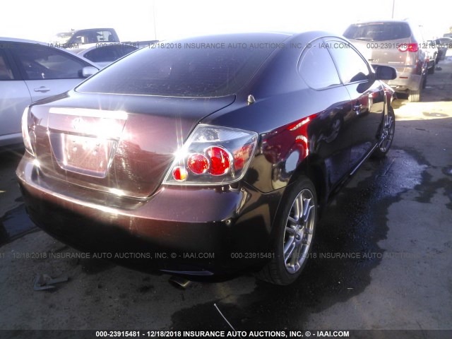 JTKDE167980245252 - 2008 TOYOTA SCION TC მუქწითელი ფოტო 4