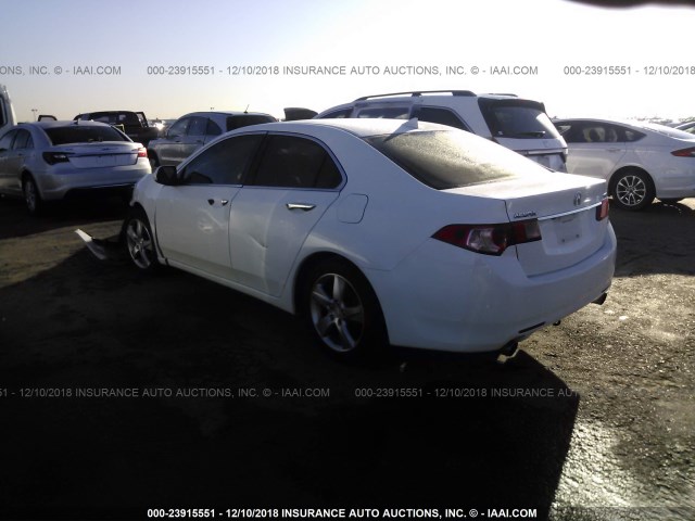 JH4CU2F69CC002551 - 2012 ACURA TSX TECH WHITE photo 3