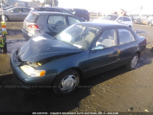 1NXBR18EXWZ008110 - 1998 TOYOTA COROLLA VE/CE/LE GREEN photo 2