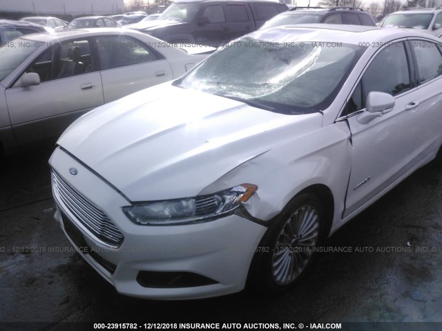 3FA6P0RU1DR281913 - 2013 FORD FUSION TITANIUM HEV WHITE photo 6