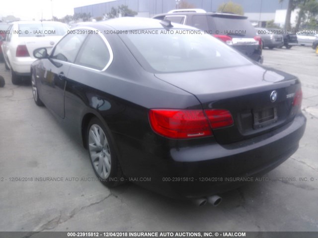 WBAKE5C55BE755226 - 2011 BMW 328 I SULEV BLACK photo 3