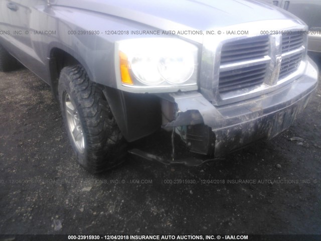 1D7HW48N96S698863 - 2006 DODGE DAKOTA QUAD SLT GRAY photo 6