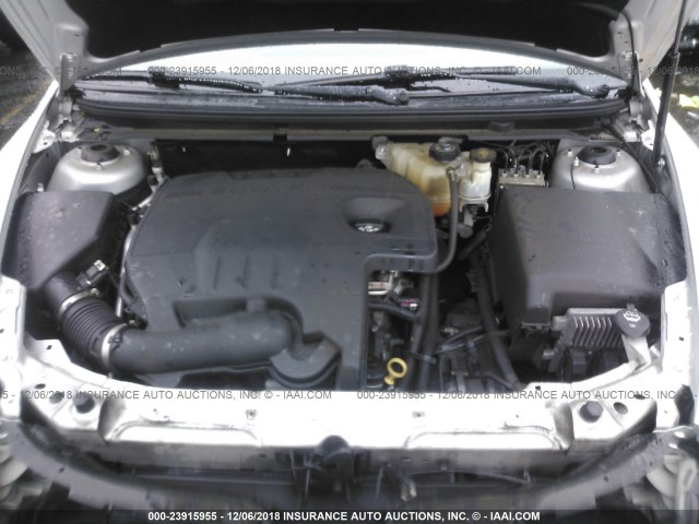 1G1ZB5EB0AF303361 - 2010 CHEVROLET MALIBU LS SILVER photo 10