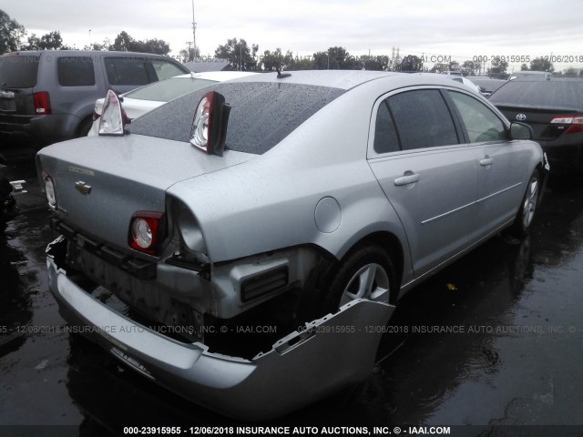 1G1ZB5EB0AF303361 - 2010 CHEVROLET MALIBU LS SILVER photo 4