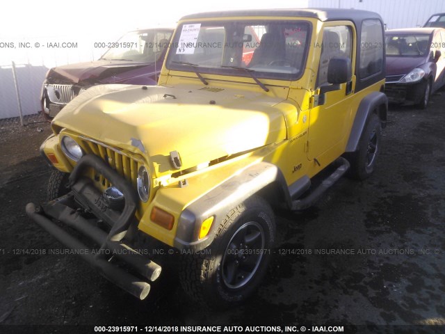 1J4FA39S84P736351 - 2004 JEEP WRANGLER X YELLOW photo 2