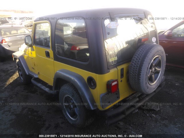 1J4FA39S84P736351 - 2004 JEEP WRANGLER X YELLOW photo 3