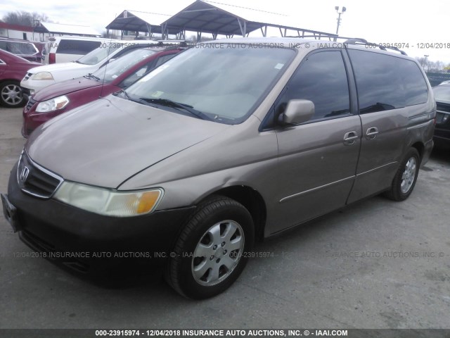 5FNRL18993B041109 - 2003 HONDA ODYSSEY EXL GOLD photo 2