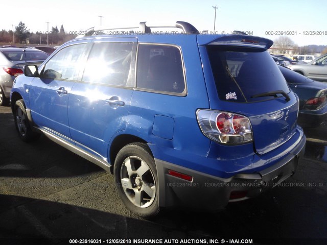 JA4LZ41GX3U051812 - 2003 MITSUBISHI OUTLANDER XLS BLUE photo 3