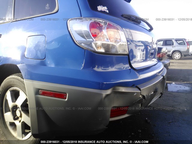 JA4LZ41GX3U051812 - 2003 MITSUBISHI OUTLANDER XLS BLUE photo 6