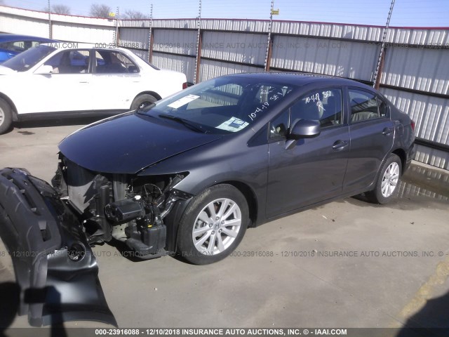 19XFB2F9XCE026588 - 2012 HONDA CIVIC EXL Boz foto 2