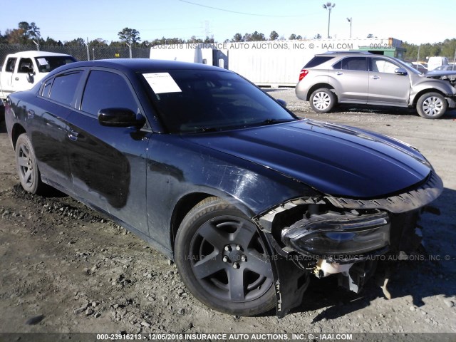 2C3CDXAT0FH890835 - 2015 DODGE CHARGER POLICE BLACK photo 1