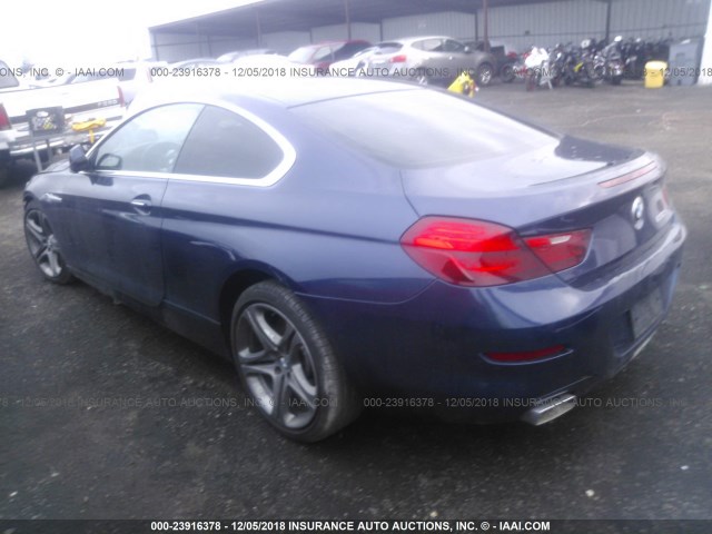 WBALX3C58CC528693 - 2012 BMW 650 I BLUE photo 3