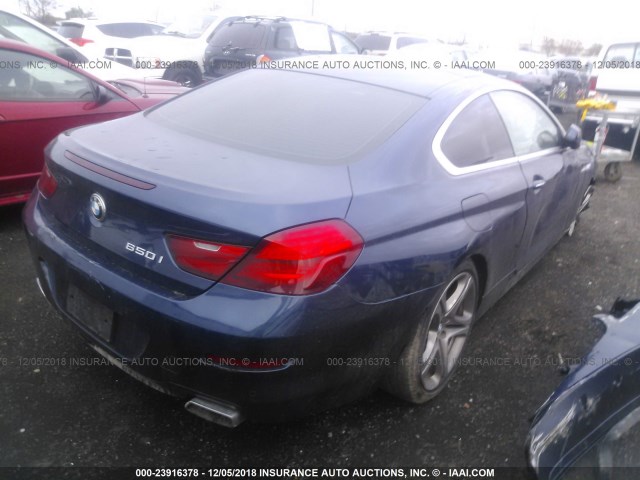 WBALX3C58CC528693 - 2012 BMW 650 I BLUE photo 4