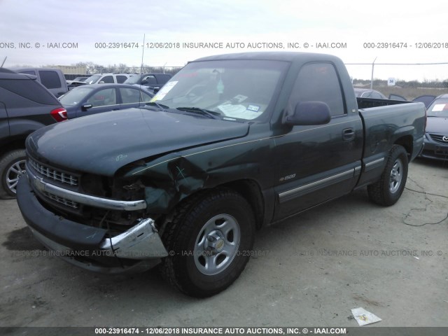 1GCEC14W71Z133496 - 2001 CHEVROLET SILVERADO C1500 GREEN photo 2