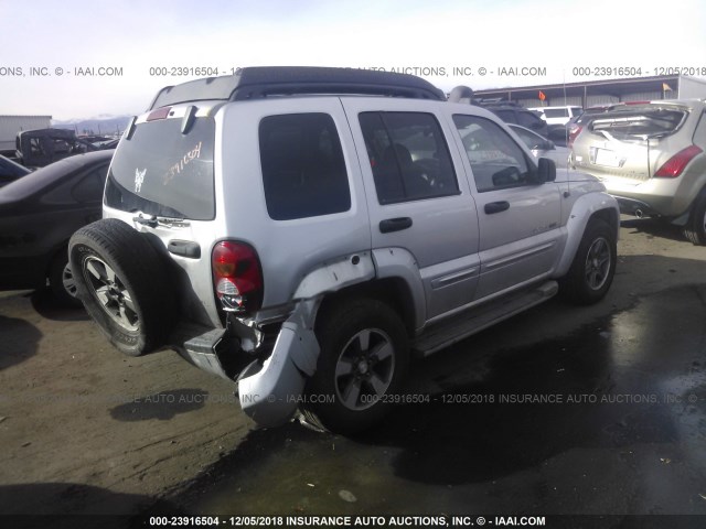 1J4GL38K83W534095 - 2003 JEEP LIBERTY RENEGADE SILVER photo 4