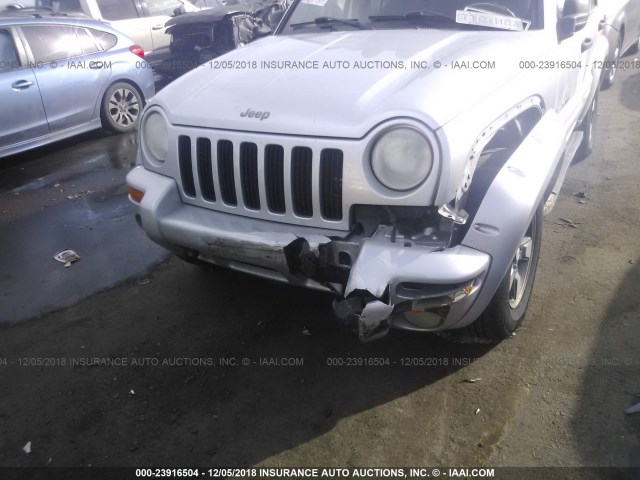 1J4GL38K83W534095 - 2003 JEEP LIBERTY RENEGADE SILVER photo 6